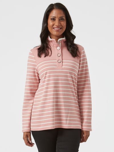 PENNY PLAIN  Dusk Striped Funnel Top