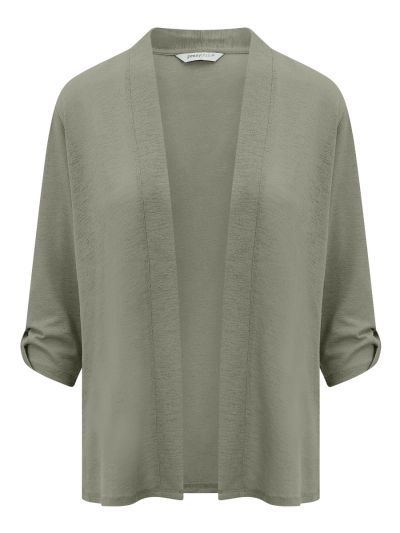 PENNY PLAIN  Sage Roll Up Sleeve Cardigan