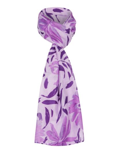 TIGI  Lilac Floral Print Scarf