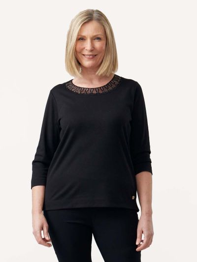 TIGI  Diamante Loop Neck Top