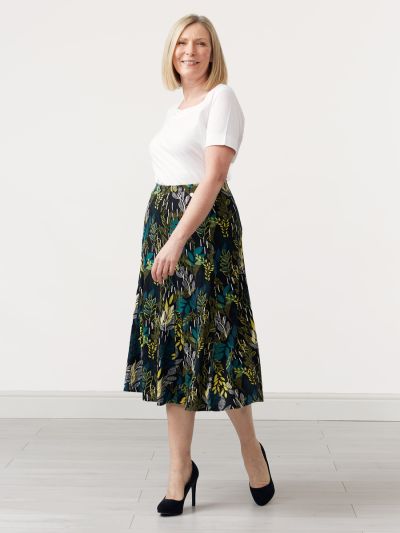 TIGI  Tropical Leaf Print Skirt