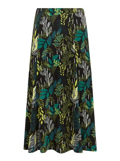 TIGI  Tropical Leaf Print Skirt -short