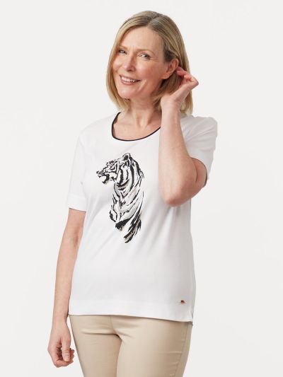 TIGI  Wildlife Tiger Print Top