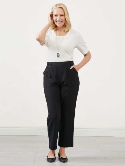 TIGI  Linen Blend Black Trousers