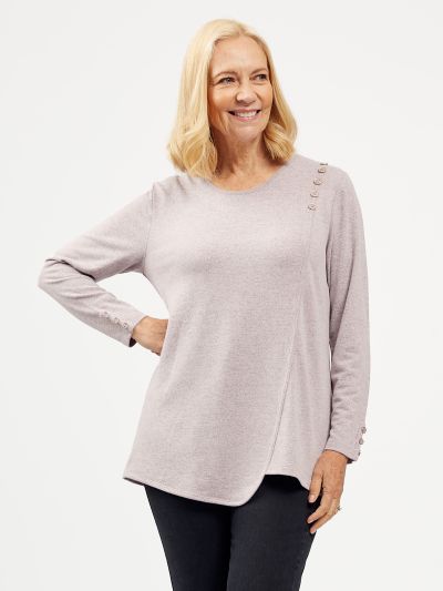 TIGI  Blush Pink Asymmetric Top