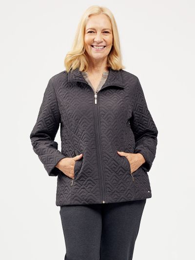 TIGI  Charcoal Quilted Coat