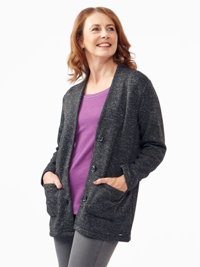 TIGI  Charcoal Marl Winter Cardigan