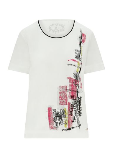 TIGI  Placement Print Ivory Top