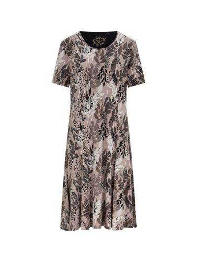 TIGI  Varid Leaf All Over Print Dress