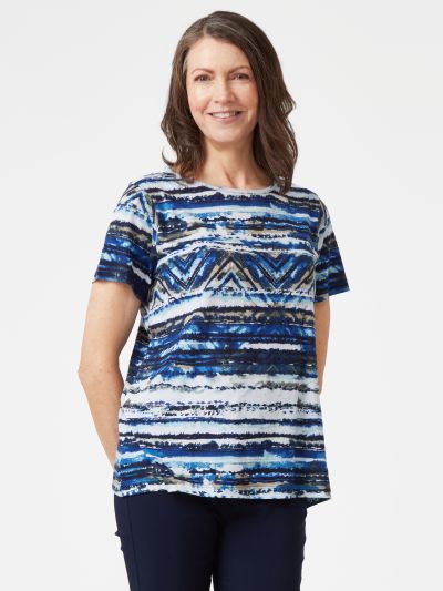 TIGI  Watercolour Tribal Ikat Print Top