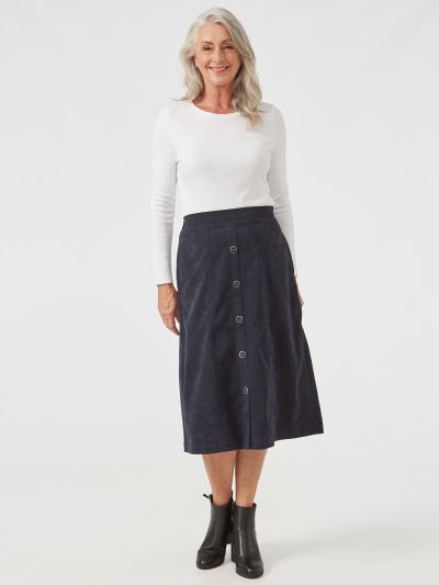 TIGI  Panel Corduroy Skirt