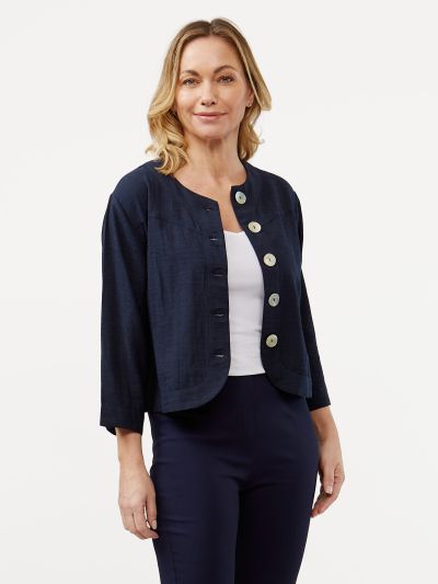 VIZ-A-VIZ  Nomad French Navy Cropped Jacket