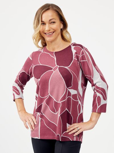 VIZ-A-VIZ  Orchid And Mauve Top