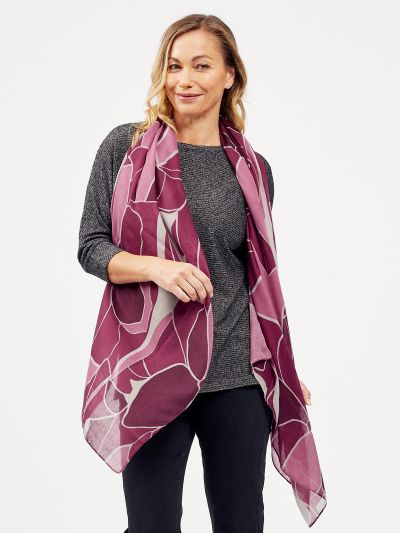 VIZ-A-VIZ  Orchid And Mauve Scarf