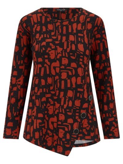 VIZ-A-VIZ  Turmeric Geo Print Top