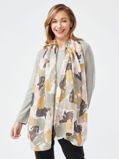 VIZ-A-VIZ  All Over Print Smudge Scarf