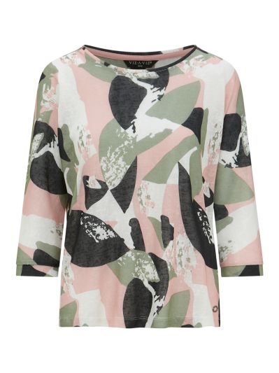 VIZ-A-VIZ  Abstract All Over Print Top