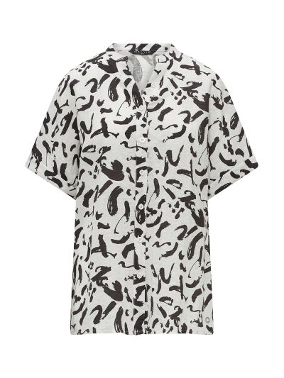 VIZ-A-VIZ  Squiggle Print Blouse