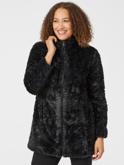 VIZ-A-VIZ Solid Fur Coat